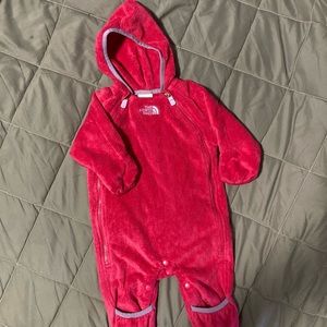 North face pink suit size 3 - 6 months